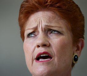 One Nation leader Pauline Hanson  