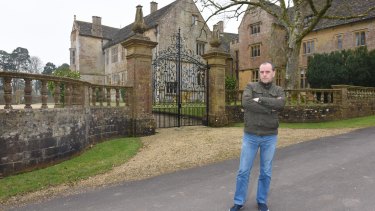 Clydesdale Bank customer John Glare  in Dorset at the 1612 manor he once owned. 
