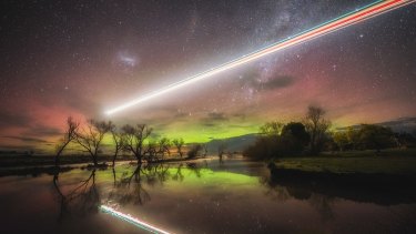 Dramatic effect: The Aurora Australis seen from northern Tasmania.