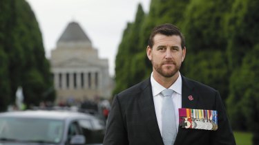 Ben Roberts-Smith, VC, MG on Anzac day, 2017