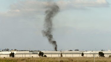 Smoke was seen rising from the Metropolitan Remand Centre in Ravenhall in 2015.