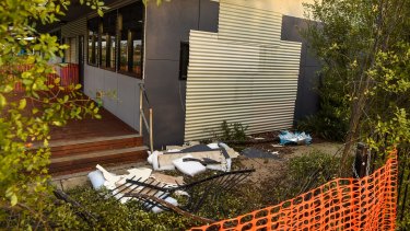 Damage at St Francis Xavier College in Berwick.