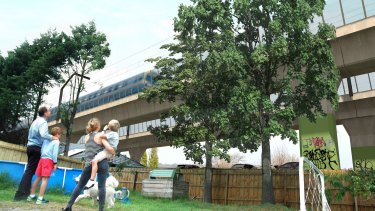 An artist's impression of the planned sky rail.