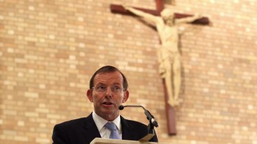 Staunch Catholic and same-sex marriage opponent Tony Abbott.