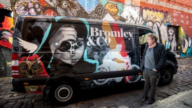 Artist David Bromley has upgraded to a new Mercedes van.