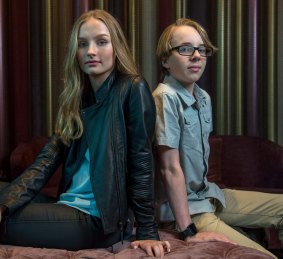 Olivia DeJonge and Ed Oxenbould, stars of the new movie <i>The Visit</i> in Melbourne.  
