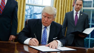 One of US President Donald Trump's first acts was an executive order to withdraw from the TPP.