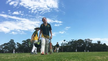 Sport events were cancelled all over NSW but it didn't stop one school event from taking place: Under 13's St Augustine's College (pictured) took on Wakehurst cricket side at Lionel Watts Park in French's Forest. 