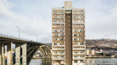 The 14-storey Treet building in Bergen, Norway, currently the world’s tallest wooden building.