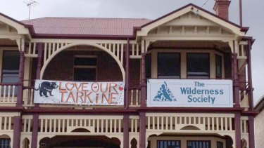 The Hobart HQ of the Wilderness Society. Louise Sales has her Friends of the Earth desk - which is not part of the Wilderness Society - in the back of this building.