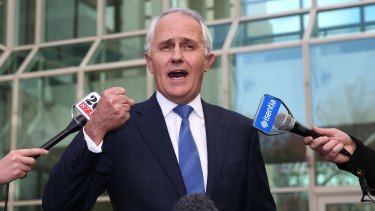 Malcolm Turnbull announces that he is challenging Prime Minister Tony Abbott for the leadership.
