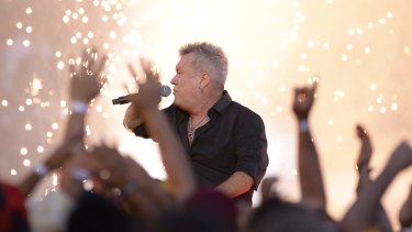 Electric: Cold Chisel perform ahead of the 2015 NRL Grand Final.