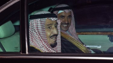 Saudi Arabia's Crown Prince Salman bin Abdulaziz (L) arrives at G20 Terminal in Brisbane.
Photograph by Steve Holland/G20 Australia Saudi Arabia's Crown Prince Salman bin Abdulaziz arrives at the G20 Terminal in Brisbane.