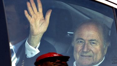 Goodbye: FIFA president Sepp Blatter in 2008.