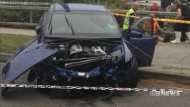 The damaged ute came to rest in the north-bound lanes of the Princes Highway.