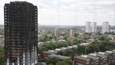 Some of the cladding on the Brunswick apartments is the same as that which was used on London's Grenfell Tower