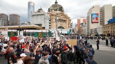 The GetUp! protests took part in major cities across the country.