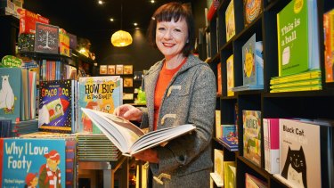 Author/illustrator Anna Walker, who won an award for <i>Mr Huff</i>, at her favourite place, The Little Bookroom.