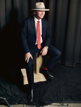 Barnaby Joyce in his own suit, R.M. Williams and Akubra for GQ Australia.