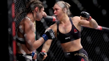 Controversial: Ronda Rousey in her last fight, against Bethe Correia of Brazil.