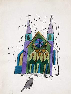Andy Warhol's <i>Cat in Front of Church</i>.