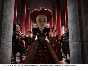 Helena Bonham Carter stars as the Red Queen in Tim Burton's 2010 Alice in Wonderland.
