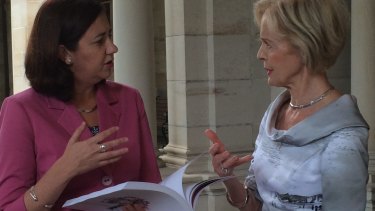 Premier Annastacia Palaszczuk received Dame Quentin Bryce's report into domestic violence in 2015.