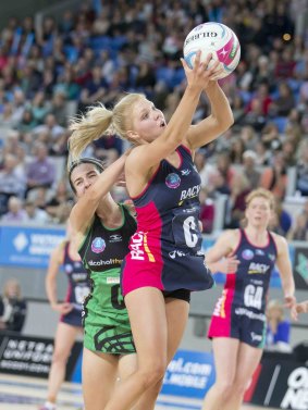 On target: Kate Moloney helped  the Vixens’ beat West Coast Fever 56-48, in a much-improved team performance.