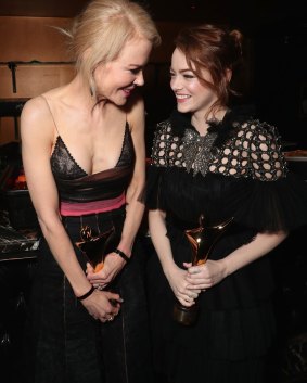 Nicole Kidman (left) and Emma Stone are prime contenders during awards season.