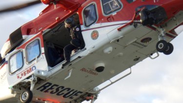 The chopper has been deployed to search for a missing diver near Cairns