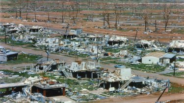 cyclone tracy darwin 1974 december history remains part devastation aerial shot forty years tense strike waiting storm rick stevens tropical