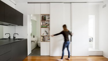 Sydney architect Brad Swartz renovated his 27-square-metre apartment with space-defying results.
