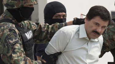 Joaquin Guzman, aka El Chapo or "Shorty", after his arrest in February 2014.