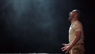 Emotional rollercoaster: Ray Chong Nee in the title role in Bell Shakespeare's <i>Othello</i>.