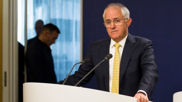 Malcolm Turnbull addresses the media at a press conference the day after the 2016 Federal Election, in Sydney.