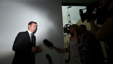 AMA President Brian Owler talks to media at Parliament House in Canberra.