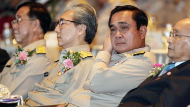 Thailand's Prime Minister Prayuth Chan-Ocha at the National Economic and Social Development Plan meeting in Bangkok on Monday. 