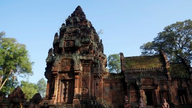 Banteay Srei temple, part of the Angkor Wat complex of temples in Cambodia.