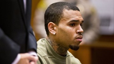 Singer Chris Brown appears in Los Angeles Superior Court earlier this year.