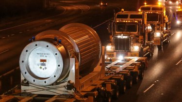 Nuclear waste is transported from Port Kembla to the ANSTO facility in Lucas Heights. 