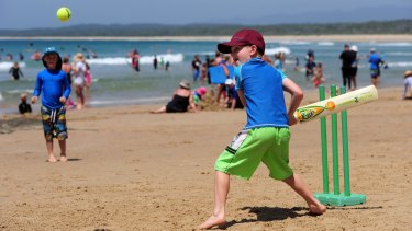 Howzat Time For A Bit Of Beach Cricket