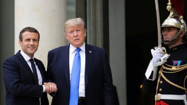 In France, Donald Trump tells Brigitte Macron she is in ...
