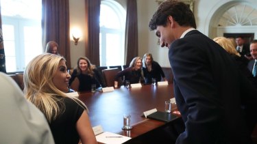 The Internet Can T Handle The Pics Of Ivanka Trump Swooning Over Justin Trudeau