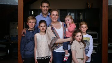 Barrister Bridie Nolan and her family at their Sydney home.