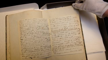 Elizabeth Gould's diary at the Mitchell Library in Sydney.