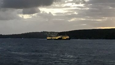 The manly ferry boat Queenscliff is stranded after developing mechanical problems.