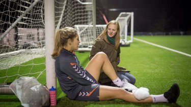 Listening is as much about motivation, disposition, place and time as it is about skill. Kathryn Sales, right, the chaplain of Charlton Athletic Women Football Club, speaks to player Chloe Burton-Wilde during a training session in London.
