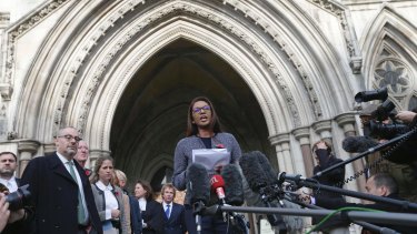 Business woman Gina Miller, one of the claimants who challenged plans for Brexit, outside the High Court in London, on Thursday.