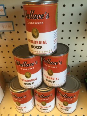 Tins of Wallace's Primordial Soup.