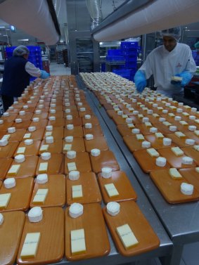 Behind the scenes preparation of food at the Emirates Flight Catering facility in Dubai.